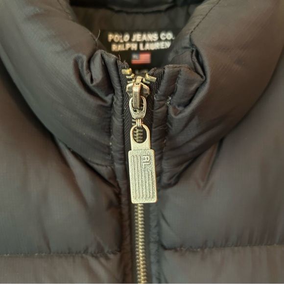 Vintage Y2K Polo Jeans Co. Ralph Lauren Black Down Filled Puffer Vest - Large - Picture 5 of 16